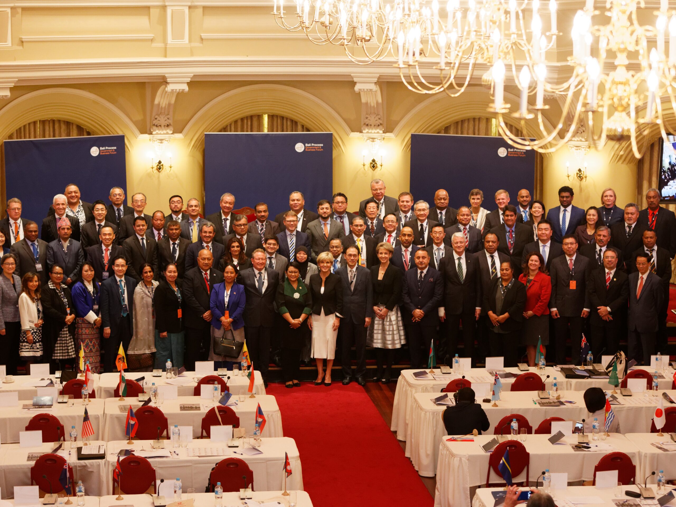 Government and Business leaders at the Bali Process Government and Business Forum in Perth, 25 August 2017 – Image